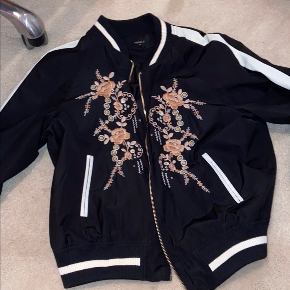 Forever 21 Bomber with flower print